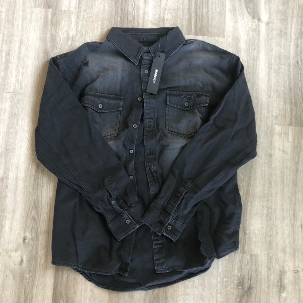 Nova Men denim top NWT